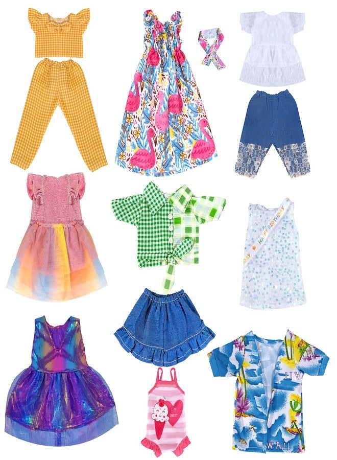 WONDOLL 18-Inch-Doll-Clothes and Accessories - 8 Sets American Doll Clothes Compatible with All 18 inch Dolls Outfits Christmas Birthday Gift for Girls - Image 2